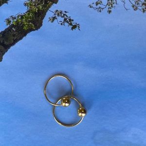 1/2” 14k Vintage Gold Hoop Earrings